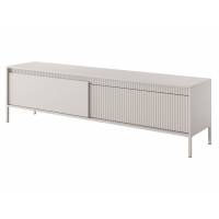 Komoda RTV ryflowane fronty SONEO beżowa